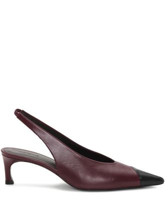Rotate slingback leather pumps - women - Calf Leather/Calf Leather - 36 - Red