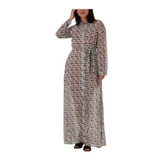 Est'seven Maxi Jurk Dames Mode Multi-Kleur - Dames - Shirt Kleedjes - Veelkleurig - XS - Kleedjes