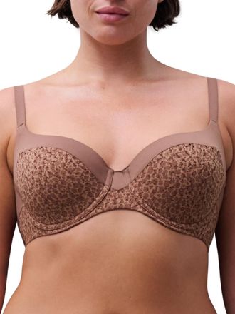 Chantelle Womens Norah Underwired Covering Full Cup Bra - Brown Polyamide - Size 34D