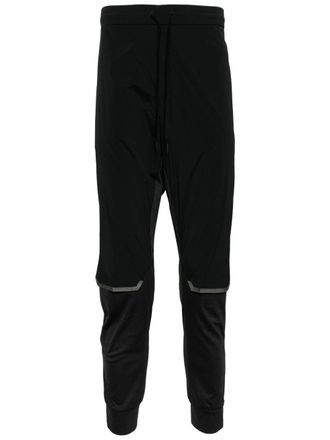 On tapered-leg track pants - Black