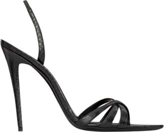 Saint Laurent Schoenen, Dames, Zwart, 36 EU, Leer, Kate Sandalen