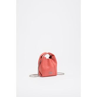 Bimba & Lola Micro Leather Paper Bag in Coral at Nordstrom