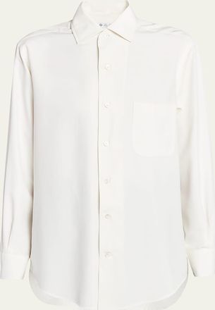 Loro Piana Andre Button Down Silk Blouse