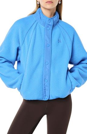 P.E Nation Venture Faux Shearling Jacket in Marina at Nordstrom, Size X-Small