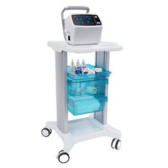OEM Carrello Mobile, Portata 100 Kg, Facile Da Spostare, Bianco E Blu
