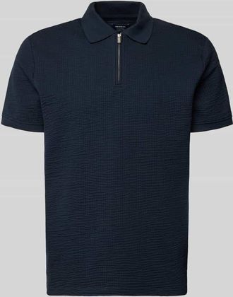 Mc Neal Regular Fit Poloshirt mit Strukturmuster in Dunkelblau, Gr&ouml;&szlig;e XXXL