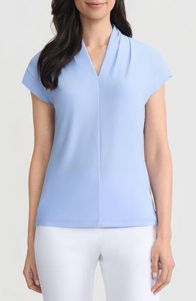 Kasper Cap Sleeve Woven Shirt in Paris Bleu at Nordstrom, Size X-Small