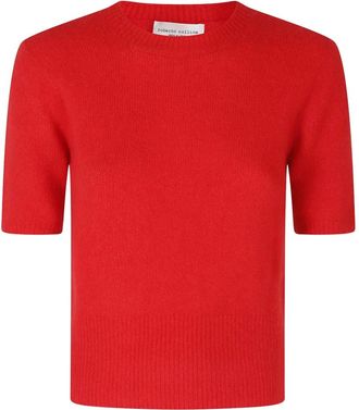 Roberto Collina Truien & Vesten, Dames, Rood, S, Trui met ronde hals