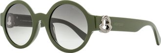 Moncler Womens Atriom Round Sunglasses ML0243 96P Forest Green 51mm
