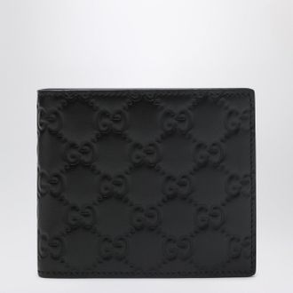 Gucci Black GG Emblem bi-fold wallet with coin pocket