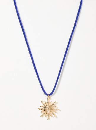 Simons Womens Sun blue cord necklace