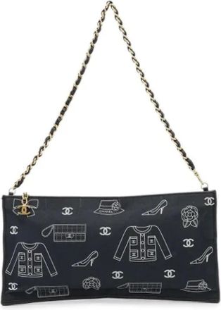 Chanel Pre-owned Handbags, female, Blue, Size: ONE SIZE Pre-owned Cotton shoulder-bags