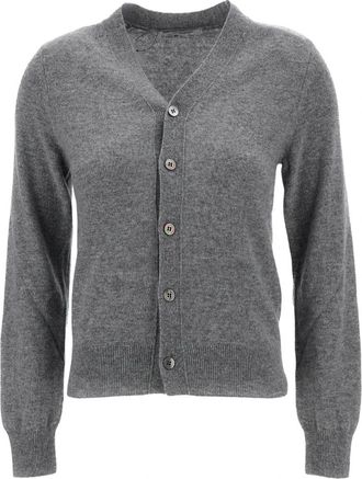 Comme Des Gar&ccedil;ons V-hals Kasjmier Vest - Dames - Vesten - Grijs - M - Kasjmier - Truien & Vesten