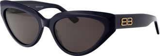 Balenciaga Womens Sunglasses Bb0270s Blue-Blue-Grey Acetate Blue/blue/grey