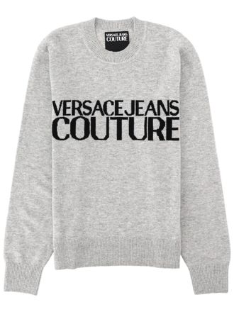 Versace Jeans Couture Knitted Sweater With Bold Logo Design