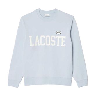 Lacoste Heren-sweatshirt van fleece met flockprint (Blauw)
