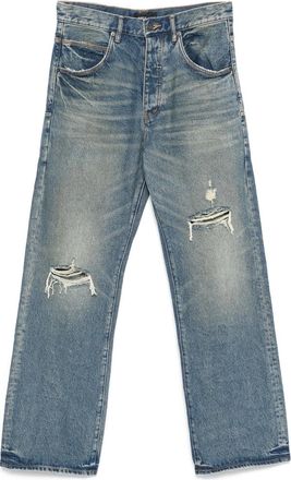 Purple 9 To 5 Distressed Denim Jeans