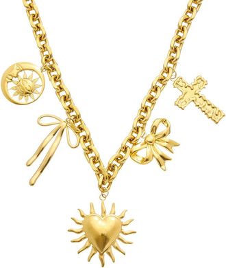 Petit Moments 18K Plated Stainless Steel Charm Necklace