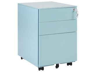 Beliani Mueble de oficina metal azul claro