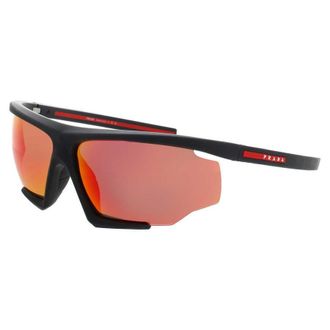 Prada Mens Black Rubber Sport Sunglasses PS 07YS DG010A 76