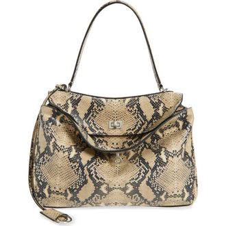 Balenciaga Medium Rodeo Python Print Leather Top Handle Bag in Natural at Nordstrom