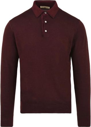 FILIPPO DE LAURENTIIS Bordeaux T-shirts en Polos - Heren - Polos - Rood - 3XL - Tops