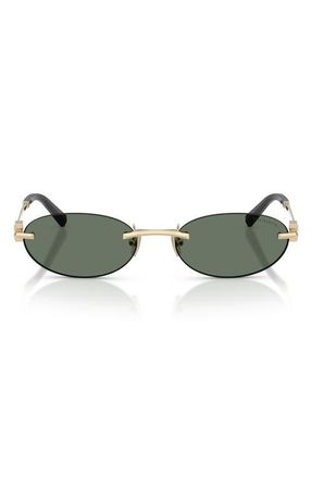 Tiffany & Co. 56mm Oval Sunglasses in Pale Gold /Dark Green at Nordstrom
