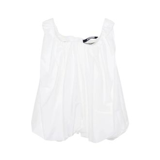 Jacquemus Blouses, female, White, Size: 2XS Square-neck Top