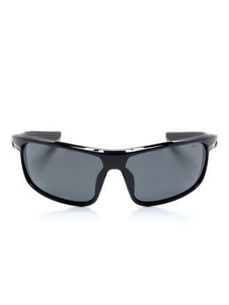 Nike Windtrack Run rectangle-frame sunglasses - unisex - Acetate - One Size - Black