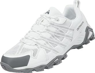 Generic Couple Style Outdoor Sports Shoes Large Size Breathable Shock Babsorbing Anti Slip wear Resistant Durable Running and Hiking Shoes (White,4.5)