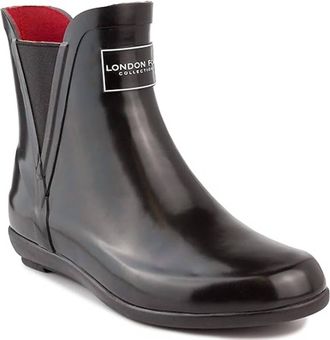 London Fog Womens Pull On Piccadilly Rain Boots Shoes In Black