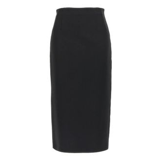 Max Mara Pece Midi Skirt - female - Max Mara - Midi Skirts - Black - L - Skirts