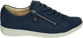 Hartjes Blauwe Sportieve Lage Damesschoenen - Dames - Sneakers - Blauw - 39 EU - Leer - Schoenen
