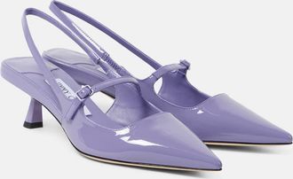Jimmy Choo London Didi 45 patent leather slingback pumps