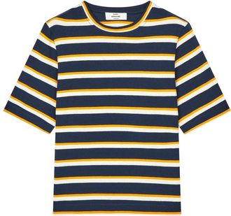 Mads Norgaard Combed Jersey Dye Thorbj&oslash;rn Tee - Dames - T-shirts - Veelkleurig - L - Katoen - Tops