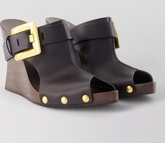 Balmain leather mules