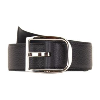 Gucci Leren Riem - Heren - Riemen - Zwart - 85 CM - Leer - Accessoires