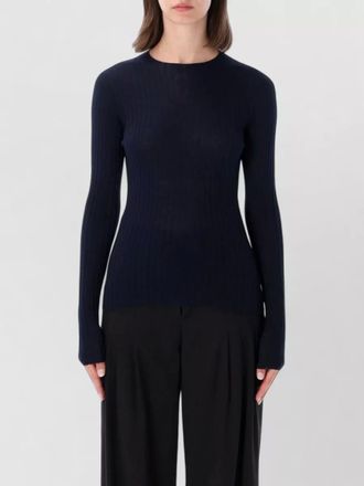 Balenciaga long sleeve crew neck ribbed top