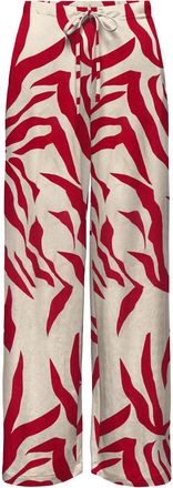 Only Schlupfhose ONLY ONLSAKURA LOOSE PULL UP PANTS WVN, Damen, Gr. XL, N-Gr, barbados cherry aop:flower, Web, Obermaterial: 55% Viskose, 45% Nylon, bedruc