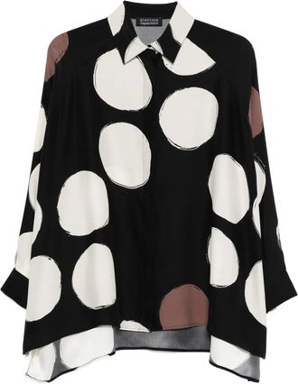 Gianluca Capannolo Mina blouse met stippen - Zwart