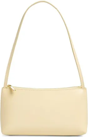 Mansur Gavriel Gaia Leather Shoulder Bag in Crema/ebony at Nordstrom