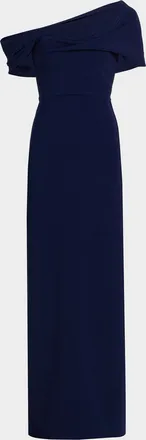 Carolina Herrera Draped Off-Shoulder Gown