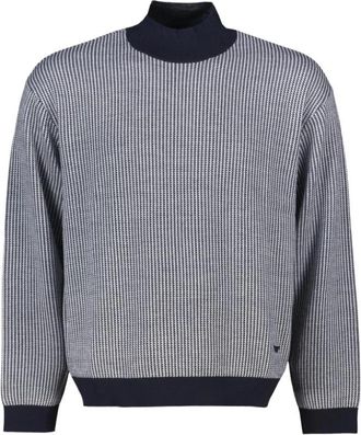 Emporio Armani Blauwe Wollen Coltrui - Heren - Coltruien - Blauw - L - Wol - Truien & Vesten