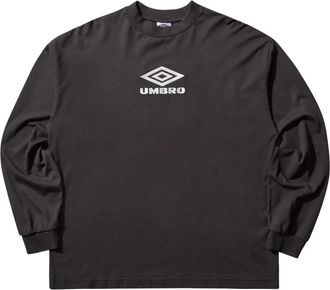 Umbro OG Logo Longsleeve Shirt - Heren - Sportshirts - Zwart - XL - Katoen - Fitness