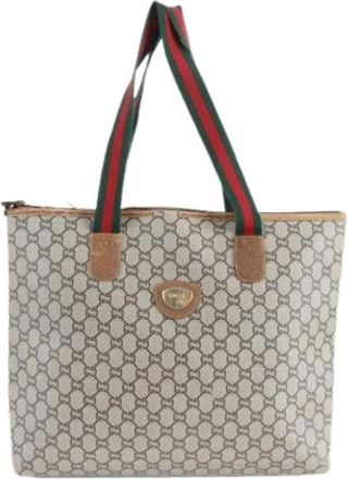 Gucci Pre-owned Tote Bags, male, Beige, Size: ONE SIZE Pre-owned Sherry Line Tote Bag