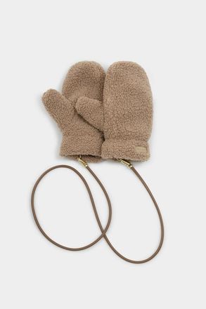 Katie Loxton Teddy Mittens with Cord in Tan at Nordstrom