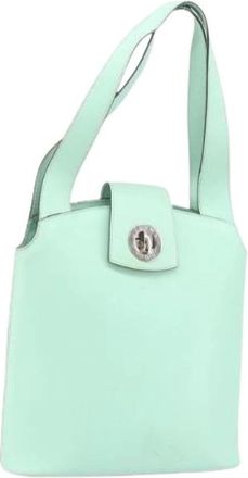 Celine Pre-owned Vintage leren schoudertas - Dames - Vintage Schoudertas - Groen - ONE Size - Leer - Vintage