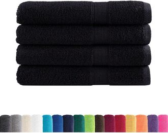 vidaXL Toallas premium solund 4 unidades negro 100x200 cm 600 gsm Vidaxl