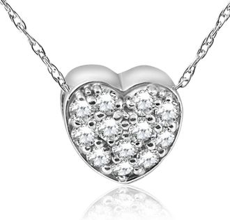 Pompeii3 1/4Ct Diamond Petite Diamond Pendant Necklace in 14k White, Yellow, or Rose Gold