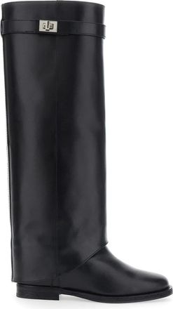 Via Roma 15 Cuffed High Boot - Dames - Hoge Laarzen - Zwart - 40 EU - Leer - Schoenen